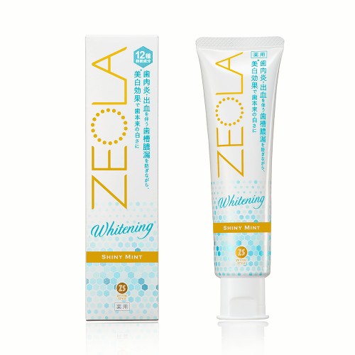 Средства гигиены полости рта для взрослых: отбеливающая зубная паста со фтором т.м. ZEOLA, вкус блестящая мята, 95 гр.