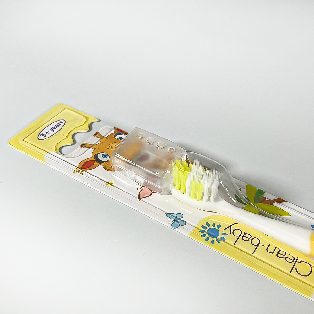 Clean- baby - Щетка зубная детская (от 3х лет) , жираф (желтая)
