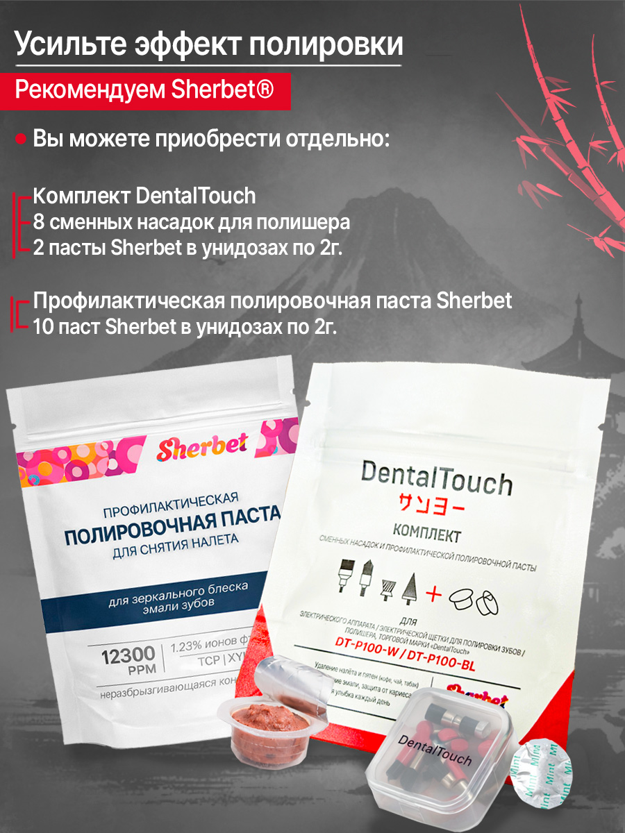 Электрический аппарат / электрическая щетка для полировки зубов / полишер, ТМ "DentalTouch", черный