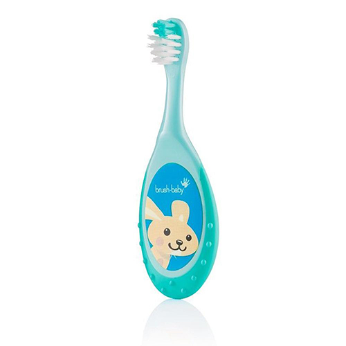 NEW Brush Baby - Щетка зубная детская (0 - 3 лет) FlossBrush (бирюзовая)