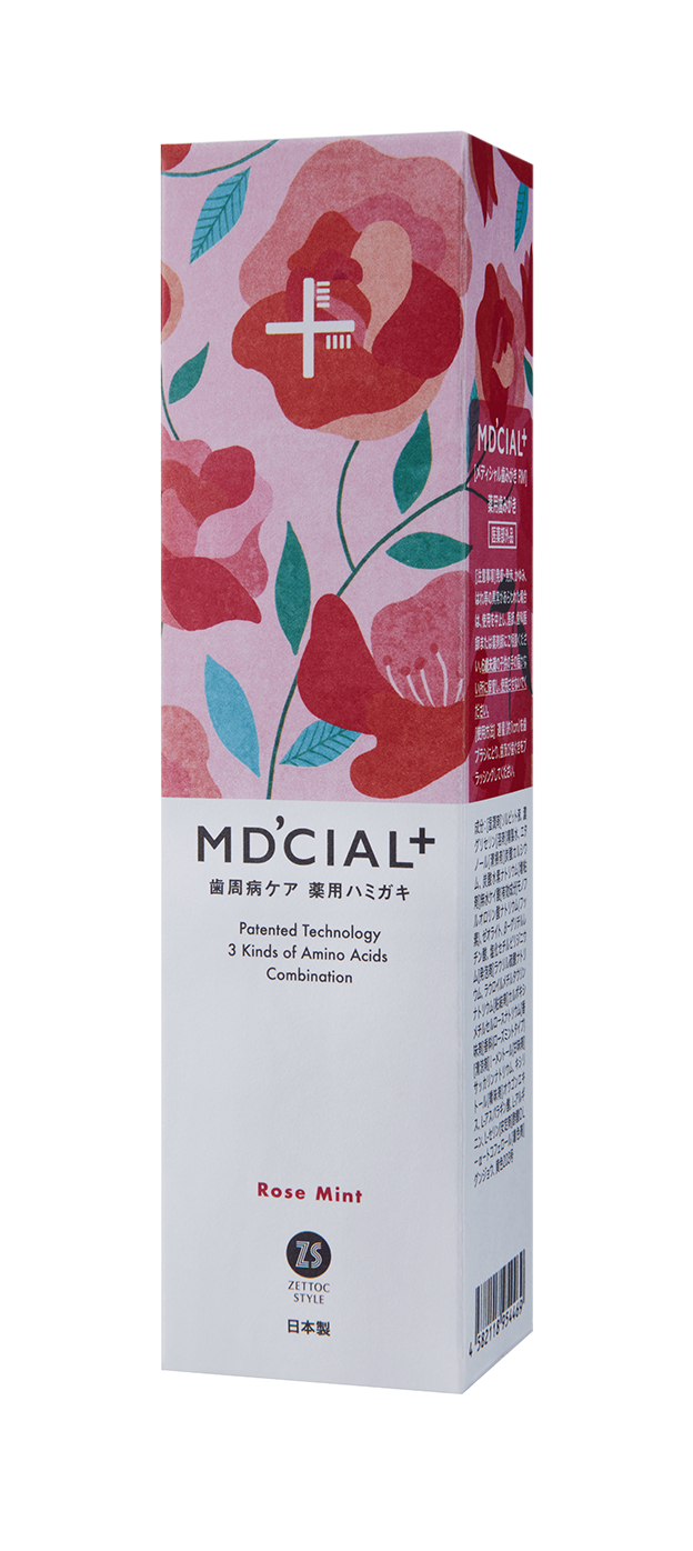 Японская зубная паста со фтором т.м. MD`CIAL+, вкус роза- мята, 100 гр.