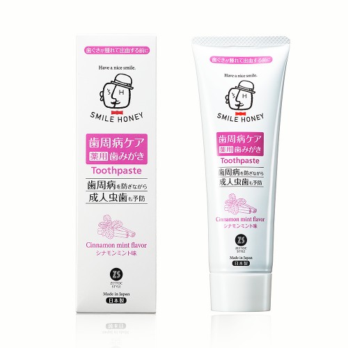 Средства гигиены полости рта для взрослых: зубная паста со фтором т.м. SMILE HONEY, вкус мята- корица, 120 гр.