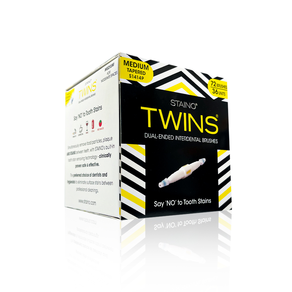 Ершики межзубные двусторонние TWINS  размер MEDIUM TAPERED ТМ Staino конические, 0,4 мм, 36шт. в упак.