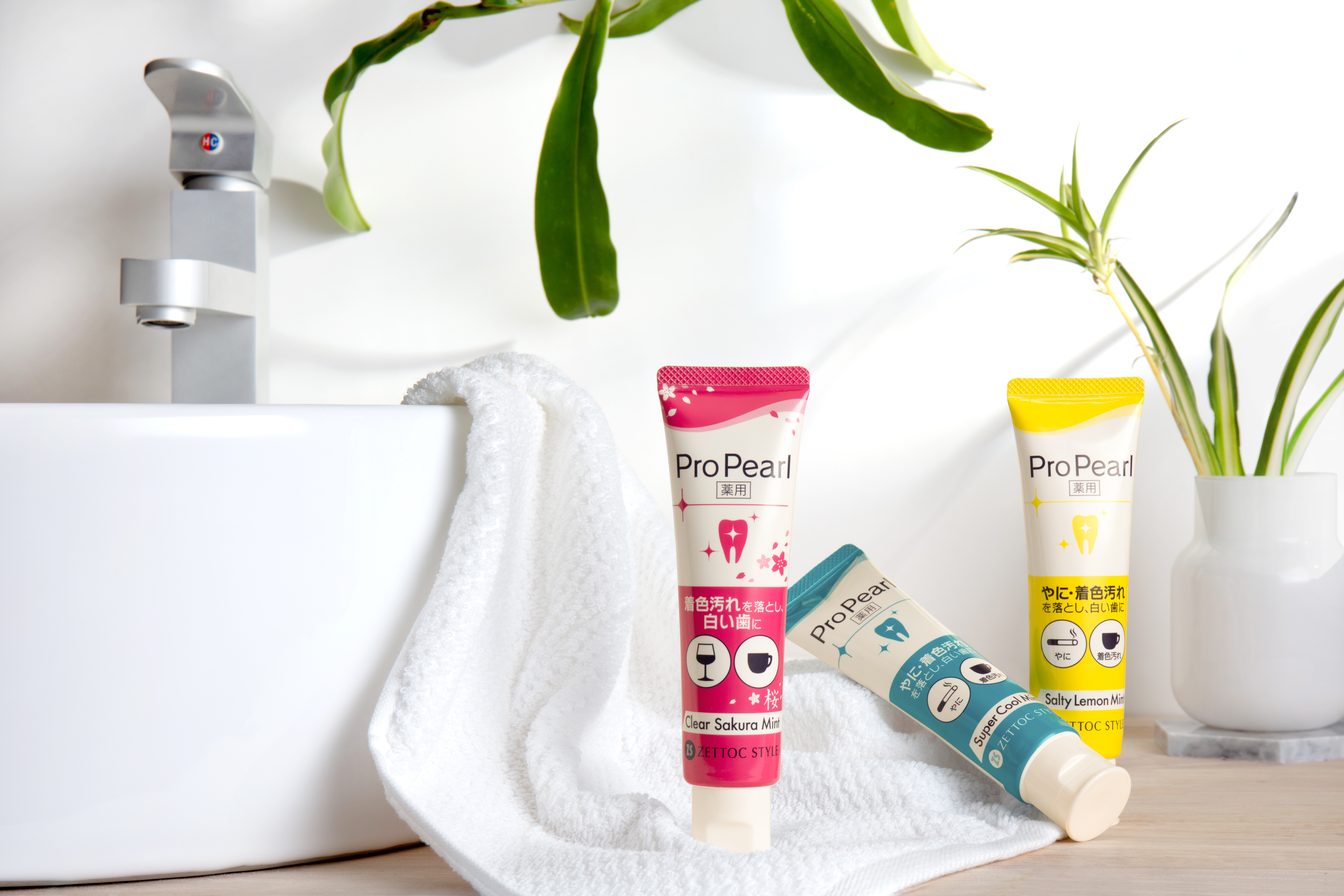 Средства гигиены полости рта для взрослых: отбеливающая зубная паста без фтора т.м. ProPearl, вкус сакура- мята, 100 гр.