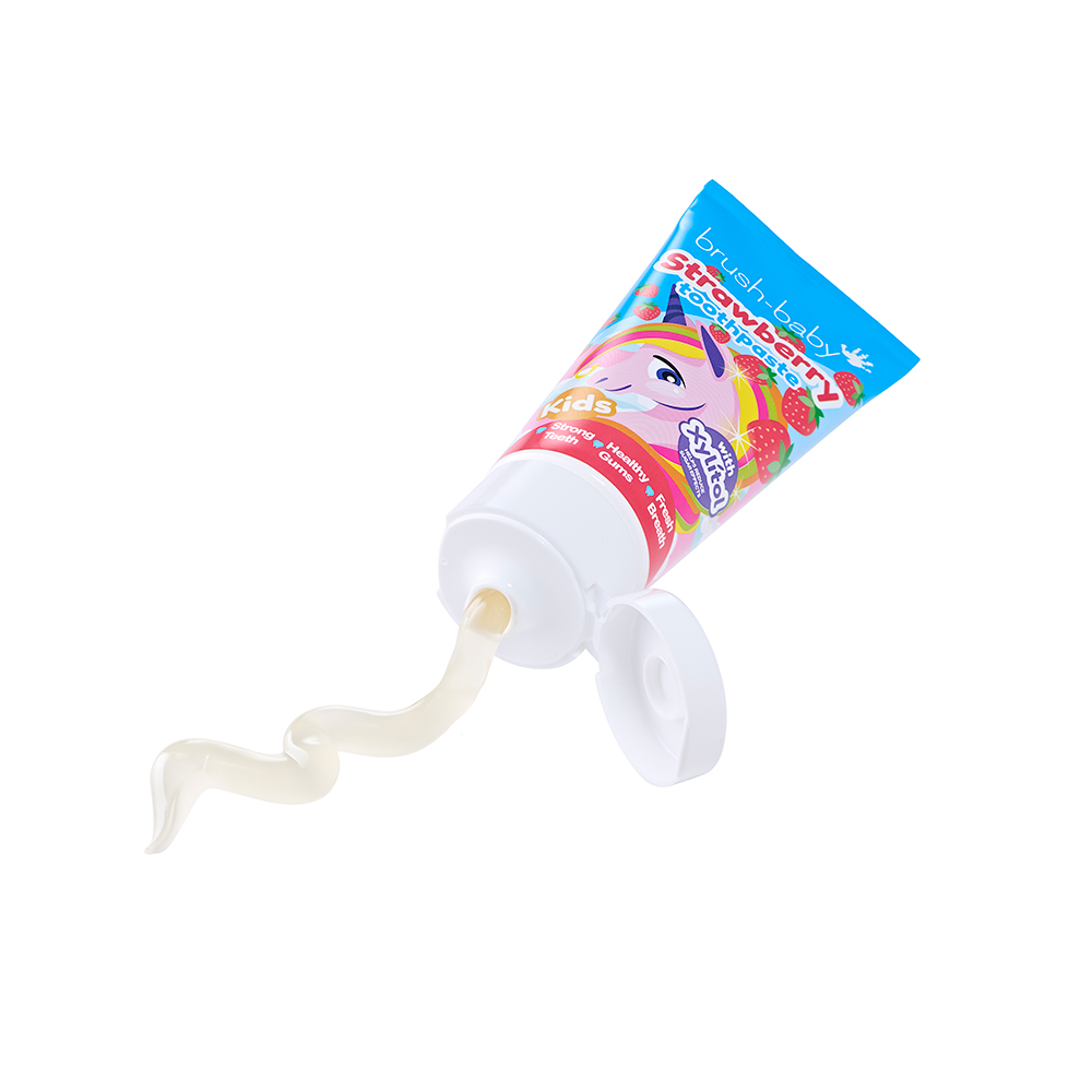 НАБОР: Brush Baby - Паста зубная детская (3-6 года) 50 мл (мультифрукт) Tutti Frutti Toothpaste + Паста зубная детская (от 3х лет) 50 мл (клубника) Strawberry Toothpaste