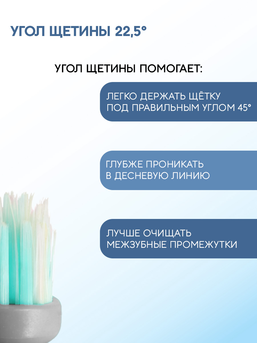 Зубная щетка т.м. FAZZET, средней жесткости, серая.