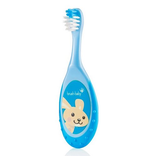 NEW Brush Baby - Щетка зубная детская (0 - 3 лет) FlossBrush (синяя)