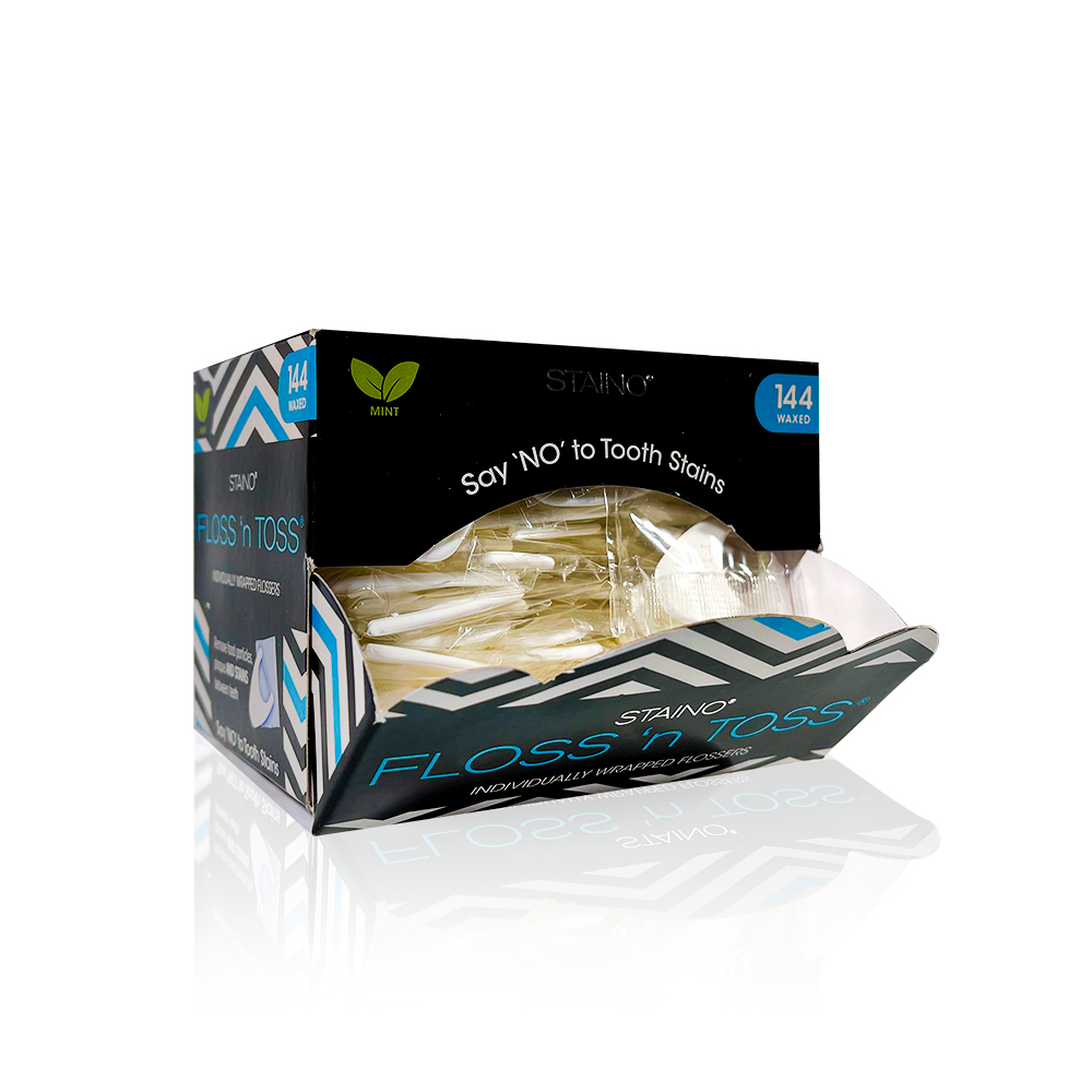 Одноразовые межзубные нити с держателем Floss'n'Toss ТМ Staino 144 шт. в упак.