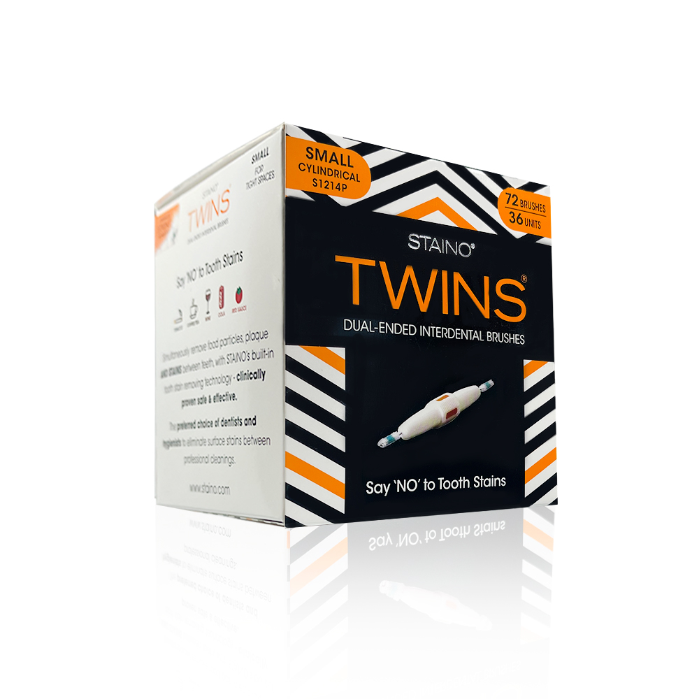 Ершики межзубные двусторонние TWINS размер SMALL CYLINRICAL ТМ Staino цилиндрические, 0,4 мм,  36 шт. в упак.