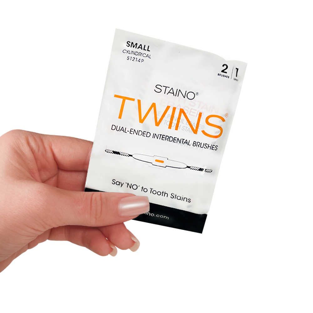 Ершики межзубные двусторонние TWINS размер SMALL CYLINRICAL ТМ Staino цилиндрические, 0,4 мм,  36 шт. в упак.