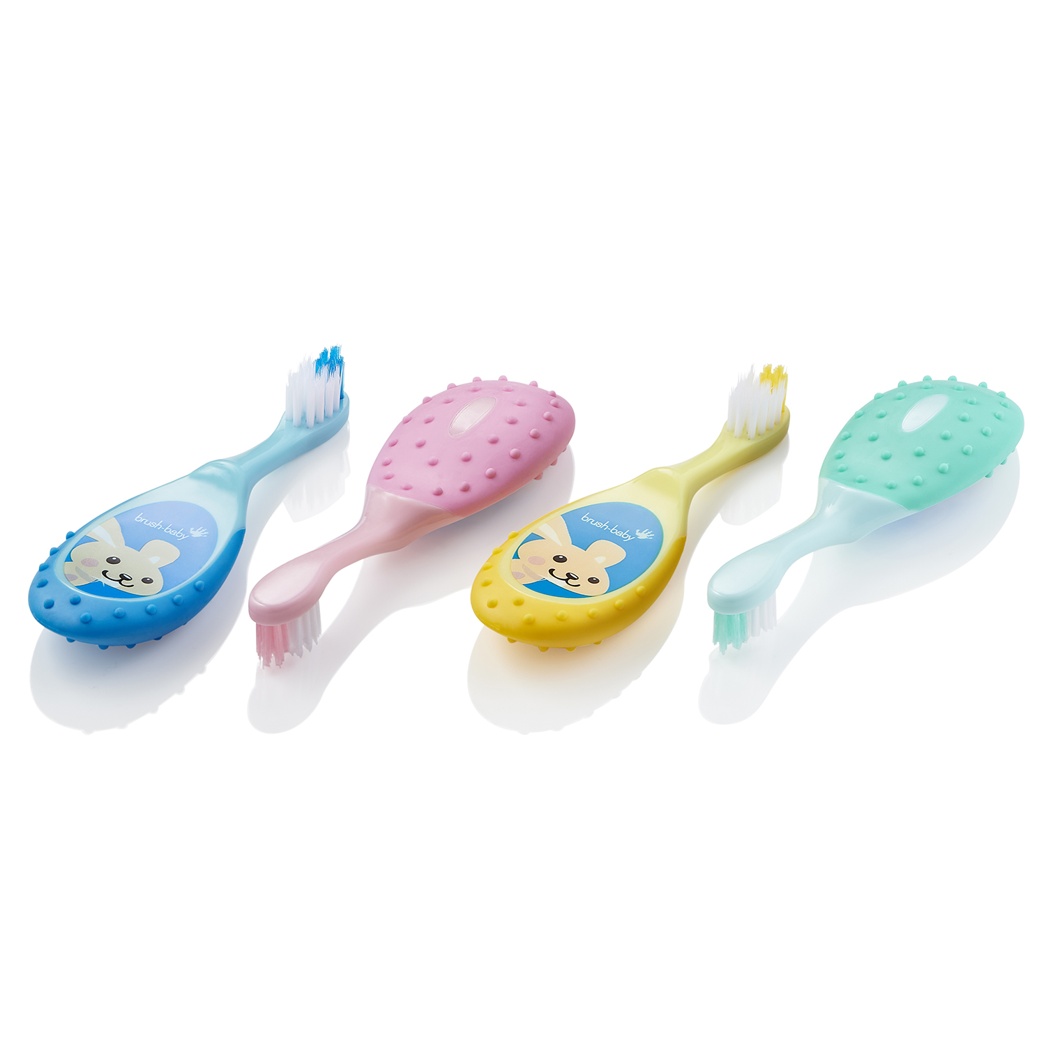 NEW Brush Baby - Щетка зубная детская (0 - 3 лет) FlossBrush (бирюзовая)