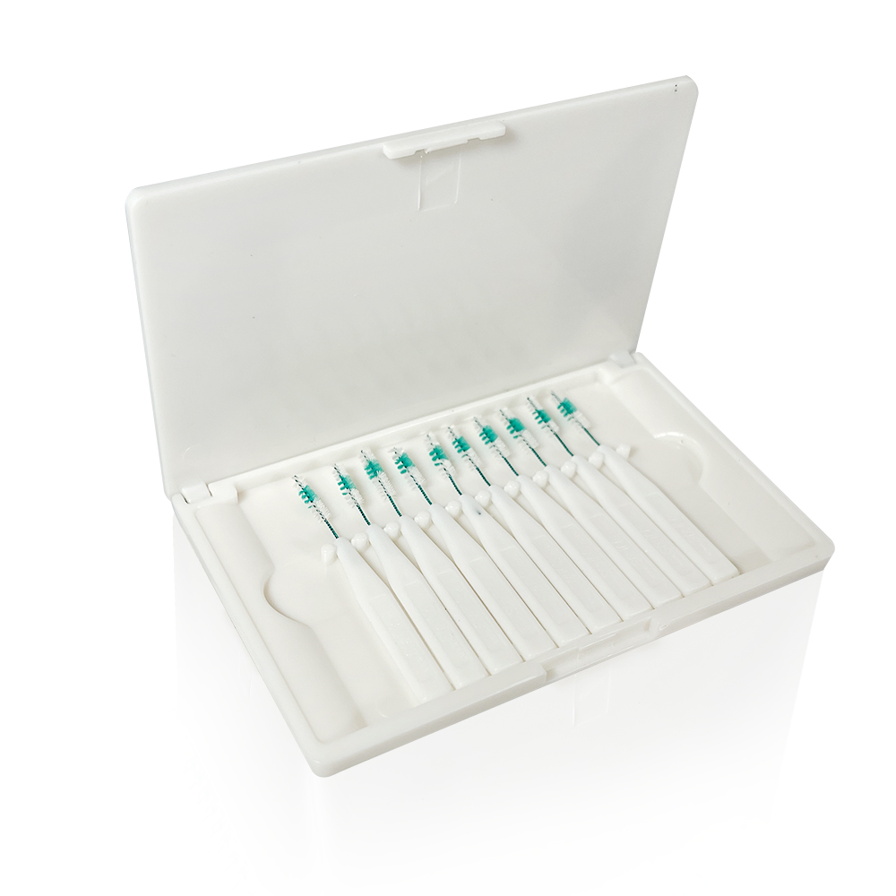 Набор ершиков 10 шт. с зеркалом MINISBOX ТМ Staino цилиндрические, 0,4 мм, 24*10 шт. в упак