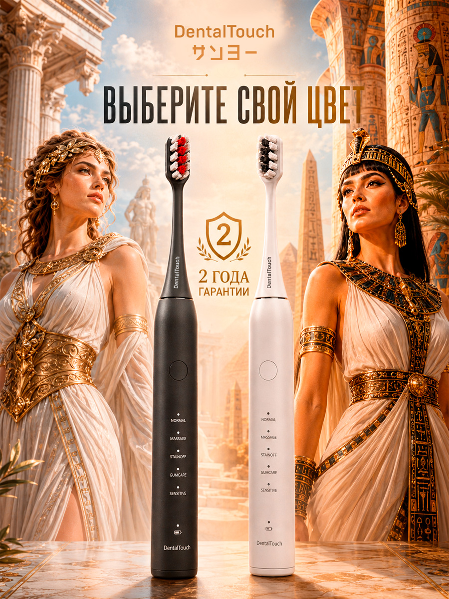 Электрическая зубная щетка ТМ “DentalTouch”, серая