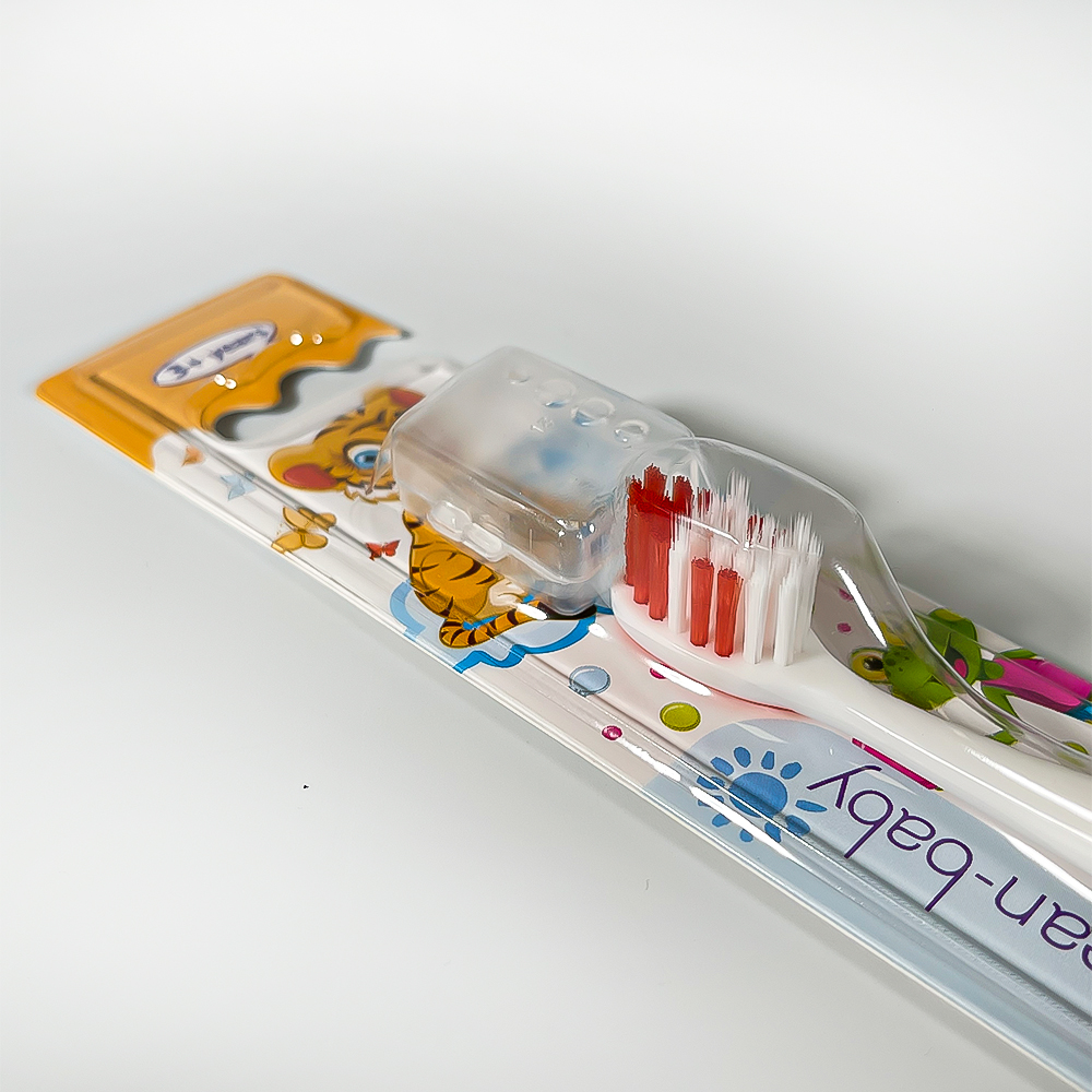 Clean- baby - Щетка зубная детская (от 3х лет) , животные (оранжевая)