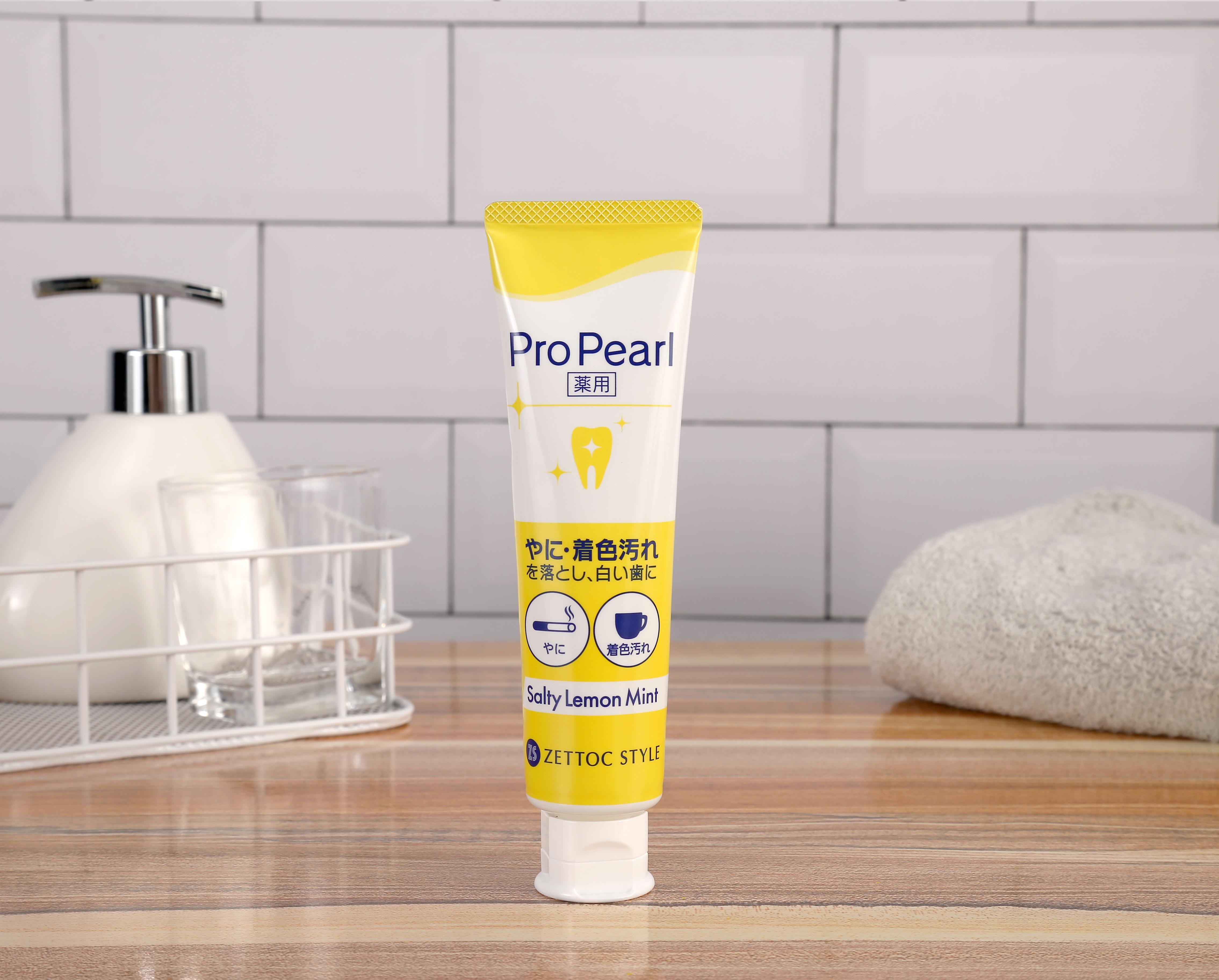 Средства гигиены полости рта для взрослых: отбеливающая зубная паста без фтора т.м. ProPearl, вкус соленый лимон с мятой, 100 гр.