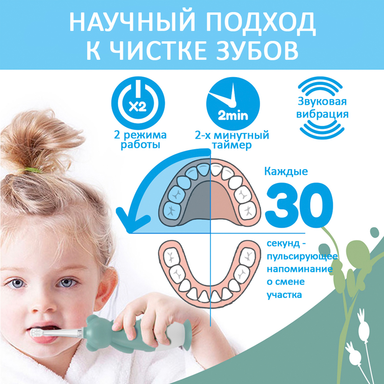 Brush-baby Детская электрическая зубная щетка Sonic WildOne, коала, от 0- 10 лет.