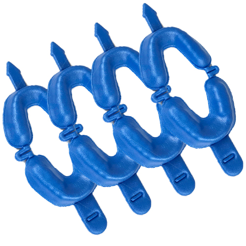 КАПЫ АППЛИКАЦИОННЫЕ двусторонние д/профилактических гелей и пен L (синие) 10 пар/уп